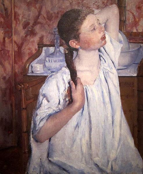 Mary Cassatt Girl Arranging Her Hair oil painting picture